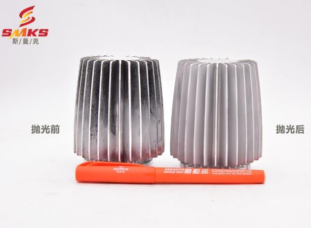 漂亮，磨粒流用于燈具扇葉拋光